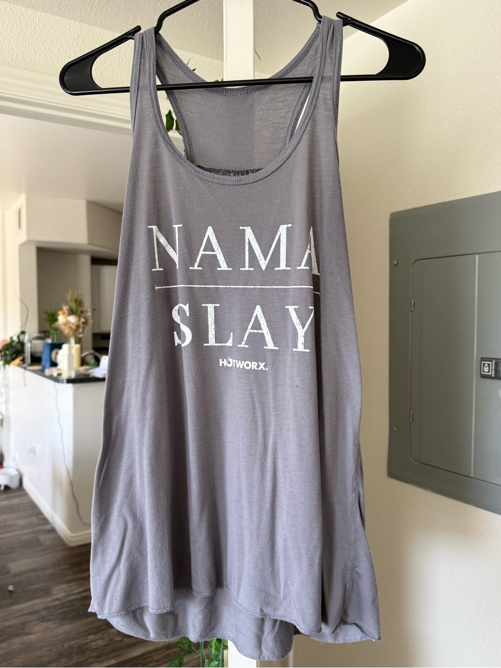 Hotworx Gray Nama Slay Racerback Tank
